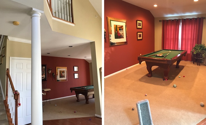 Pool Table Entry Way