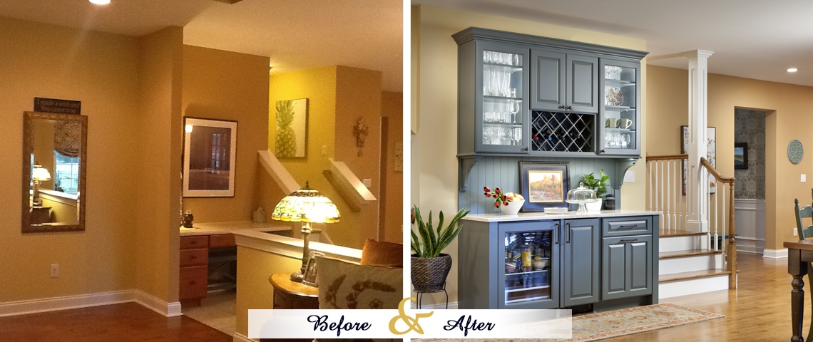Lumberton Dining Room Cabinet Before After