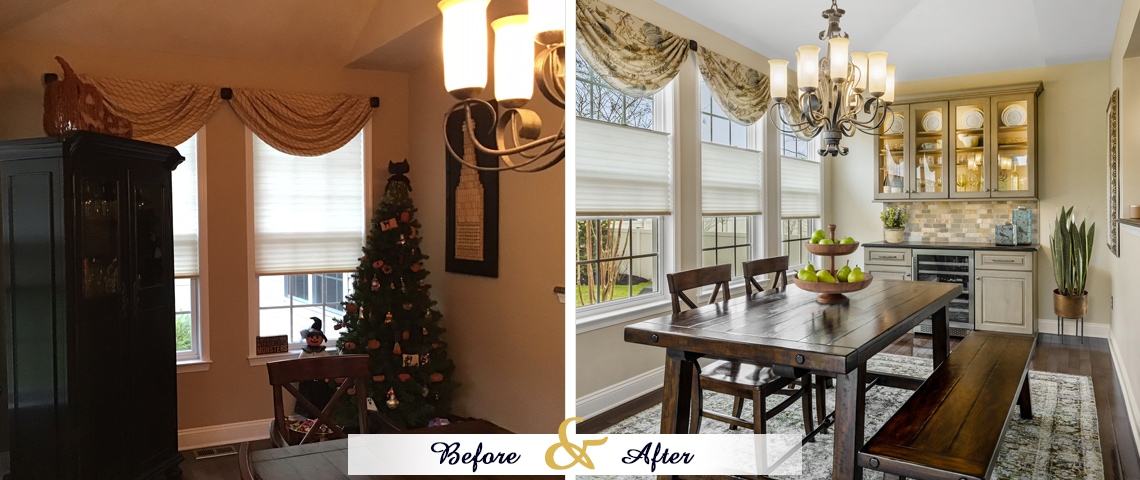 Hainesport Dining Room Design Before After
